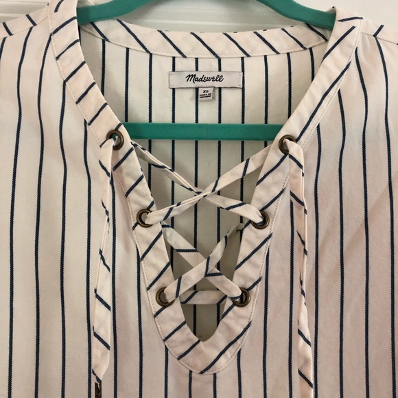 Madwell Blue & White Stripe Dress - Picture 4 of 6